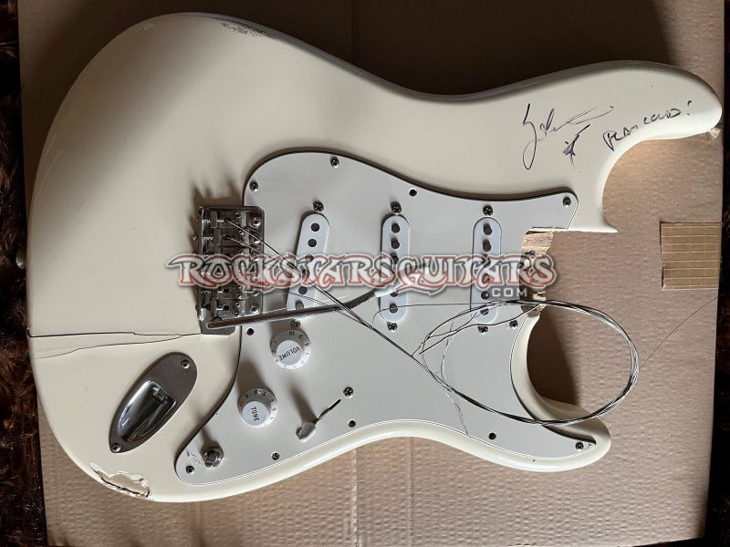 Yngwie Malmsteen's Smashed & Signed Fender Stratocaster 2005